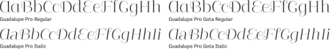 Guadalupe Pro Font Preview