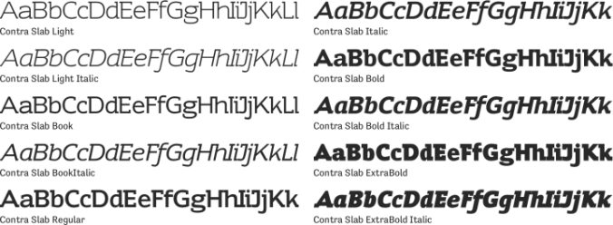 Contra Slab Font Preview
