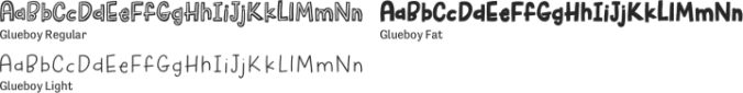 Glueboy Font Preview