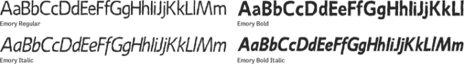 Emory Font Preview