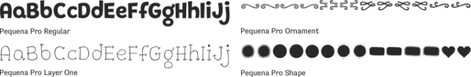 Pequena Pro Font Preview