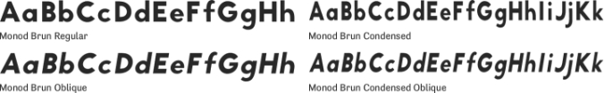 Monod Brun Font Preview