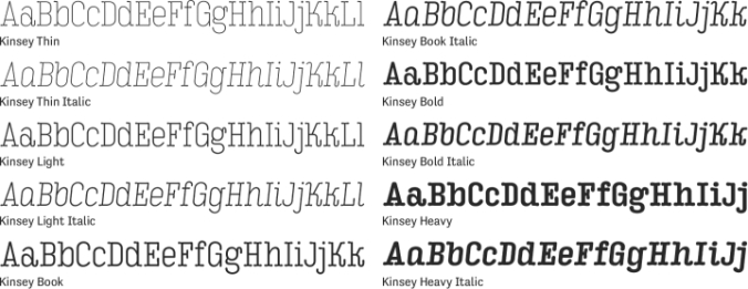 Kinsey Font Preview