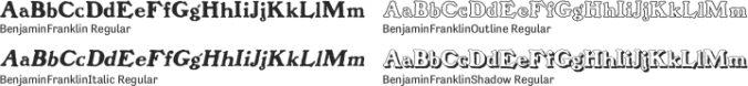 BenjaminFranklin Font Preview