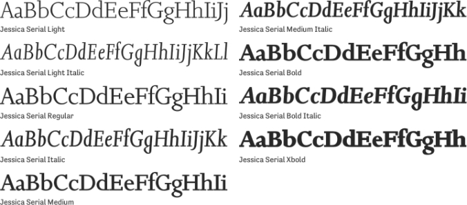 Jessica Serial Font Preview