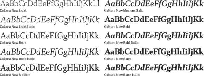 Cultura New Font Preview