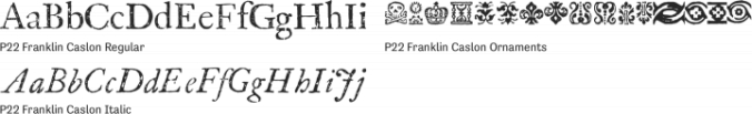 P22 Franklin Caslon Font Preview