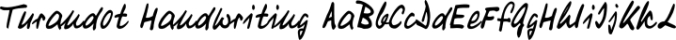 Turandot Handwriting Font Preview