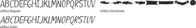 LiliRun Font Preview