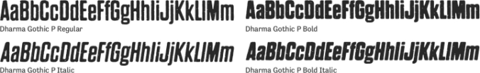 Dharma Gothic P Font Preview