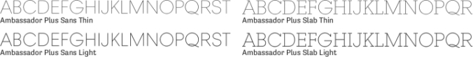 Ambassador Plus Font Preview