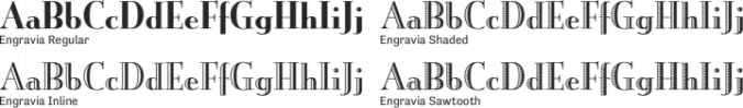 Engravia Font Preview
