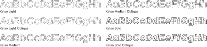 Kelso Font Preview