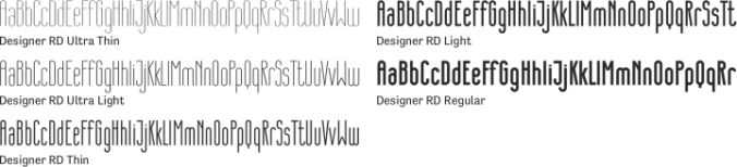 Designer RD Font Preview