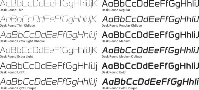 Desk Round Font Preview