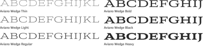 Aviano Wedge Font Preview
