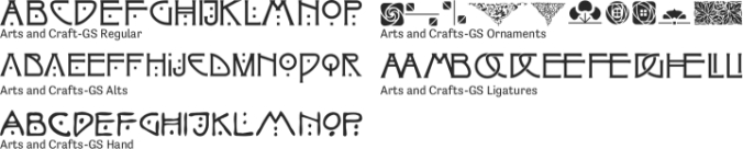 Arts and Crafts-GS Font Preview