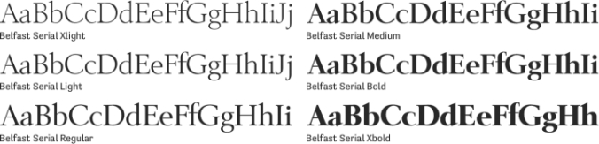 Belfast Serial Font Preview