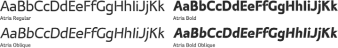 Atria Font Preview