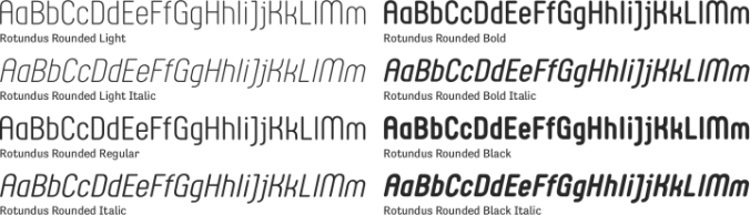 Rotundus Rounded Font Preview