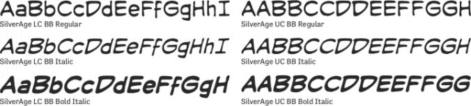 Silver Age BB Font Preview