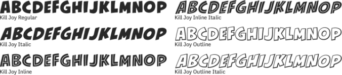 Kill Joy Font Preview