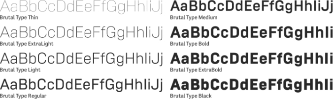 Brutal Type Font Preview