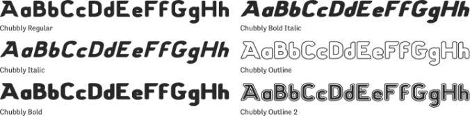 Chubbly Font Preview