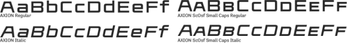 AXION Font Preview