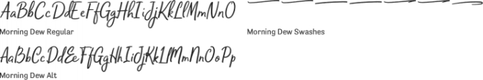 Morning Dew Font Preview