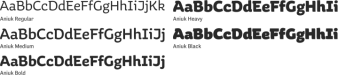 Aniuk Font Preview