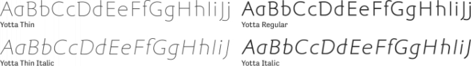 Yotta Font Preview