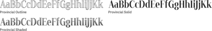 Provincial Font Preview