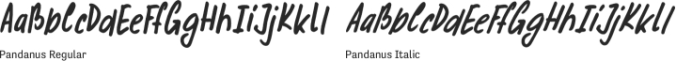 Pandanus Font Preview