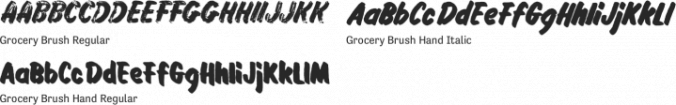 Grocery Brush Font Preview