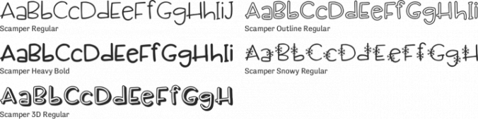 Scamper Font Preview