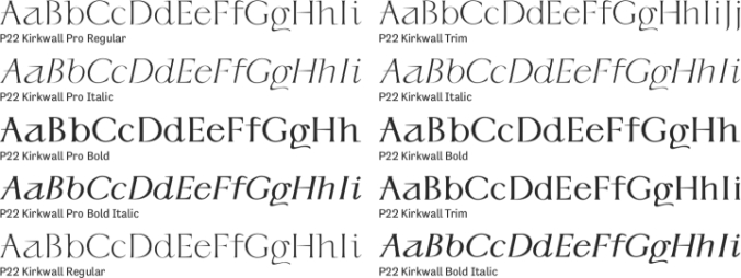 P22 Kirkwall font download