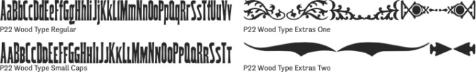 P22 Wood Type Font Preview