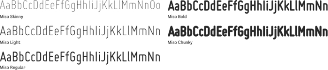 Miso Font Preview