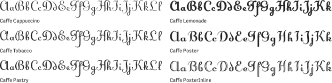 Caffe Font Preview