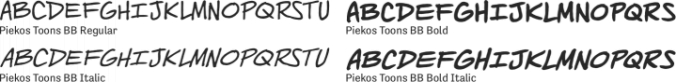 Piekos Toons BB Font Preview