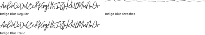 Indigo Blue Font Preview