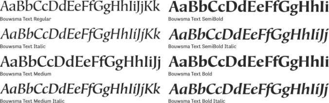 Bouwsma Text Font Preview