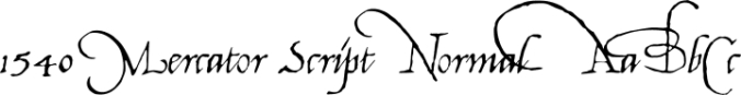 1540 Mercator Script Font Preview
