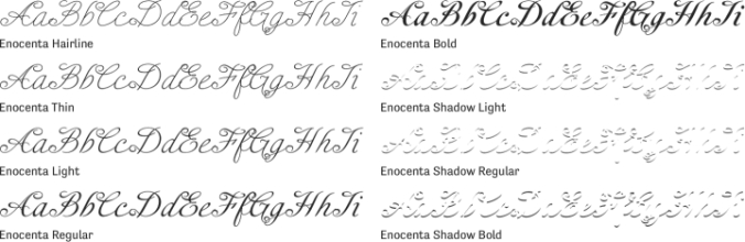 Enocenta Font Preview