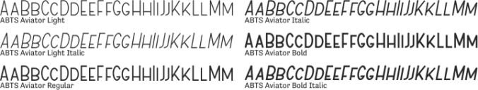 ABTS Aviator Font Preview