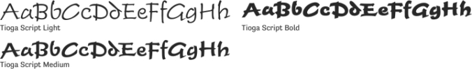 Tioga Script Font Preview