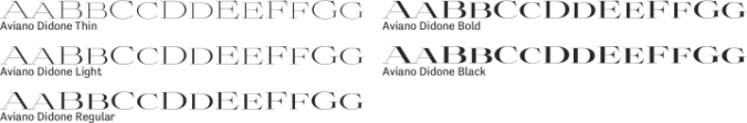 Aviano Didone Font Preview