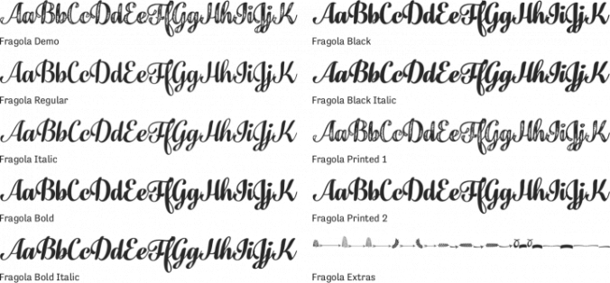 Fragola Font Preview
