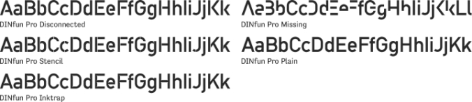 DINfun Pro Removed Font Preview
